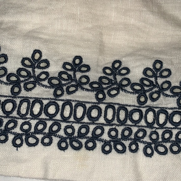 BNWT J. Crew Embroidered-Trim Short in Beauchamps Embroidered Linen - Picture 2 of 8